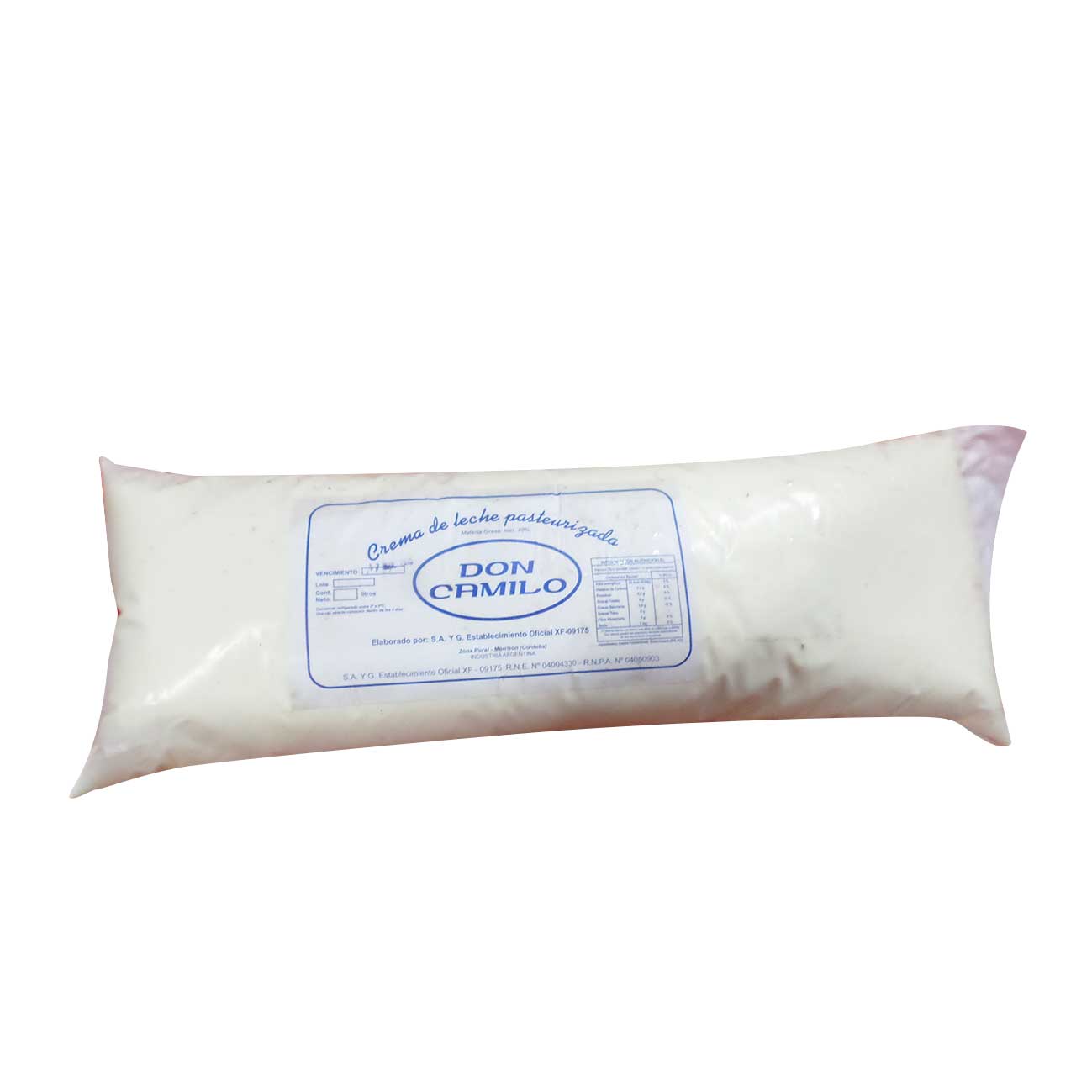 Crema de leche en sachet 3k DON CAMILO