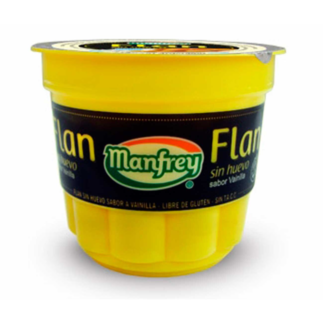 Flan sin huevo sabor a Vainilla. Libre de Gluten. Sin TACC MANFREY