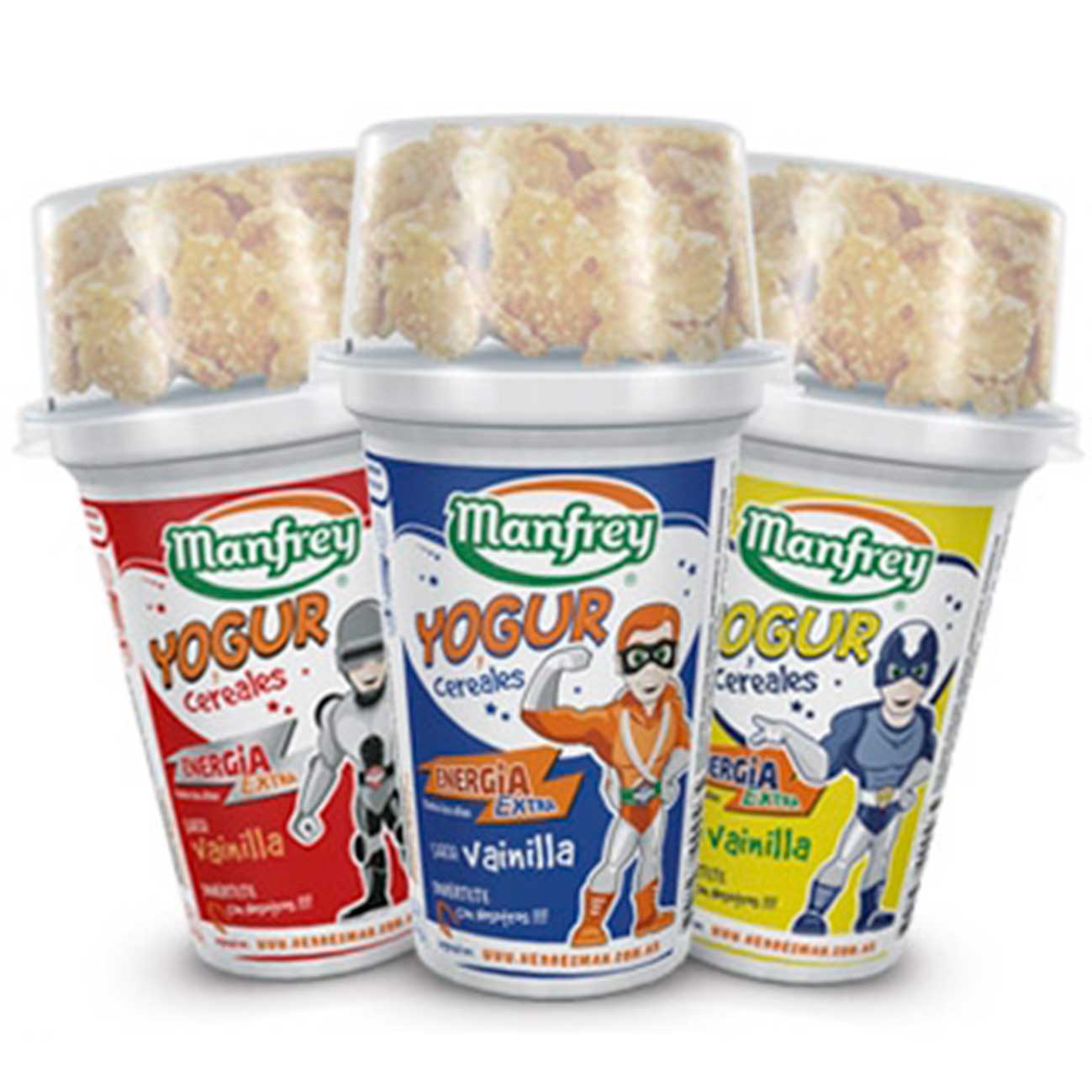 Yogur sabor vainilla con cereales 165g MANFREY