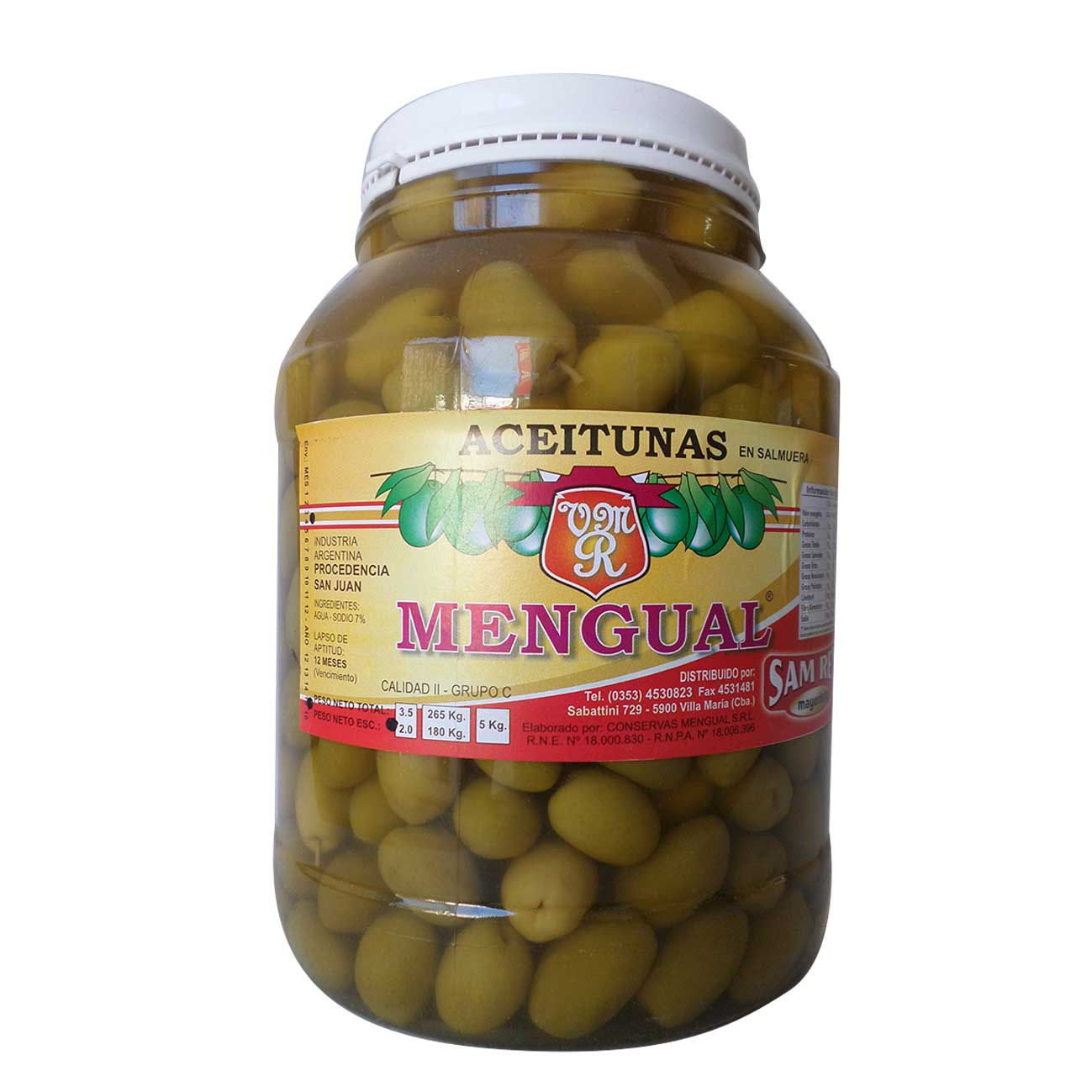 Aceitunas verdes Nº0 5k MENGUAL