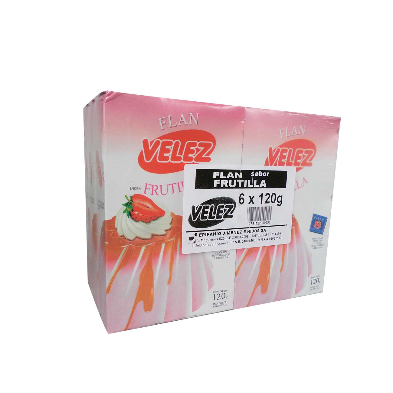 Flan frutilla 120g VELEZ