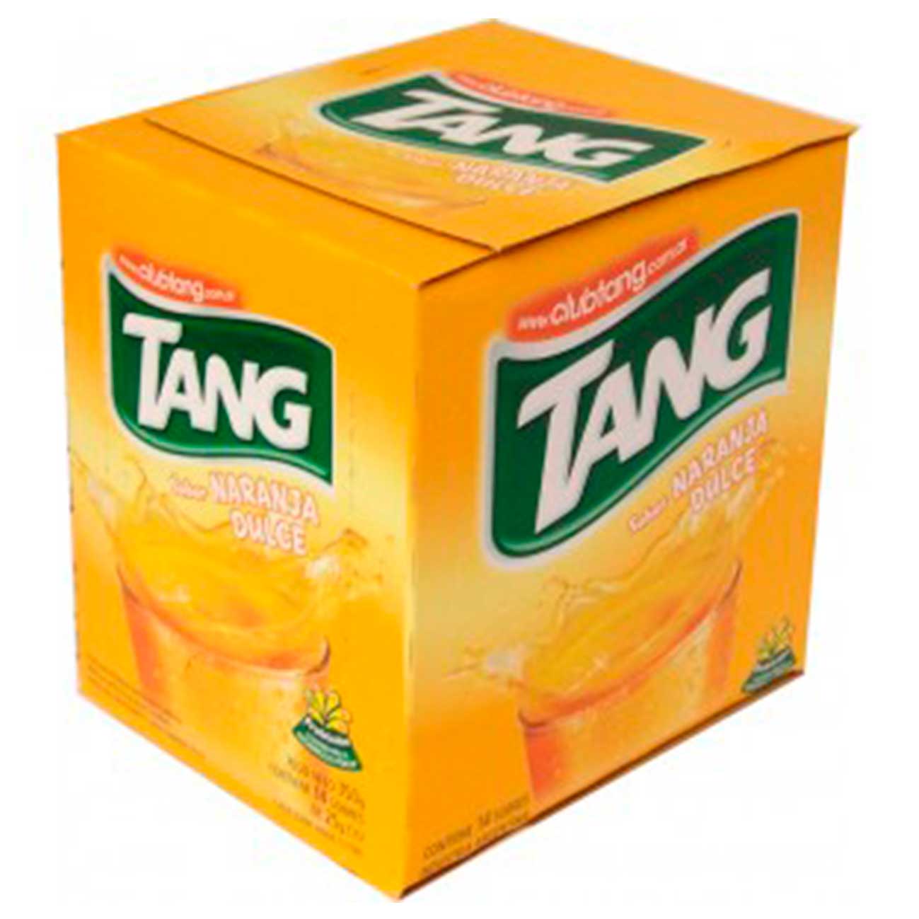 Jugo en polvo naranja dulce Tang.