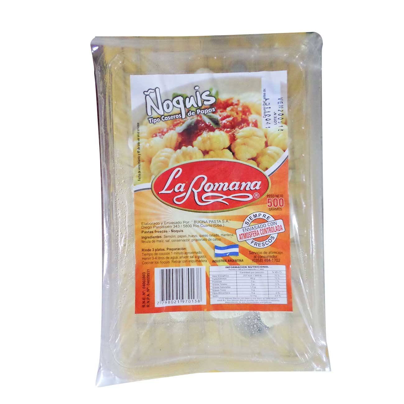 Ñoquis de papa 500g LA ROMANA