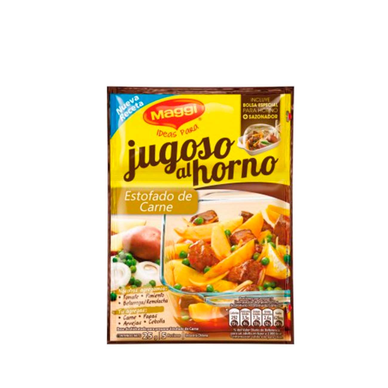 Caldo Jugoso al horno en bolsa sabor estofado de carne MAGGI