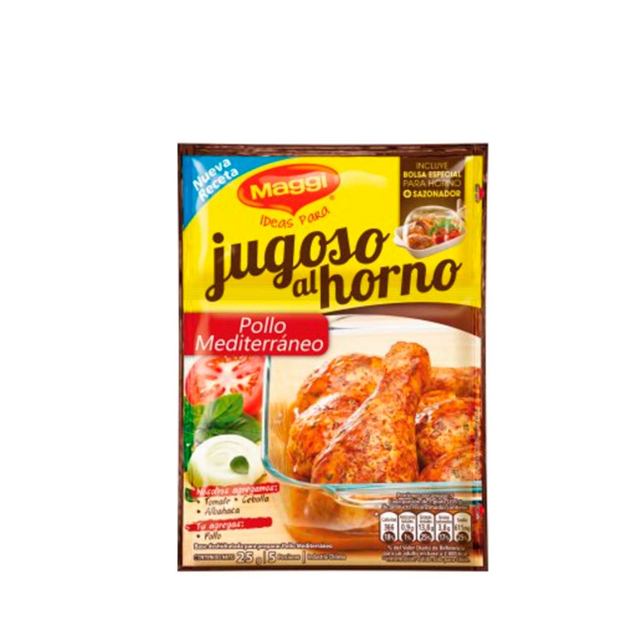 Caldo Jugoso al horno en bolsa sabor pollo mediterraneo MAGGI